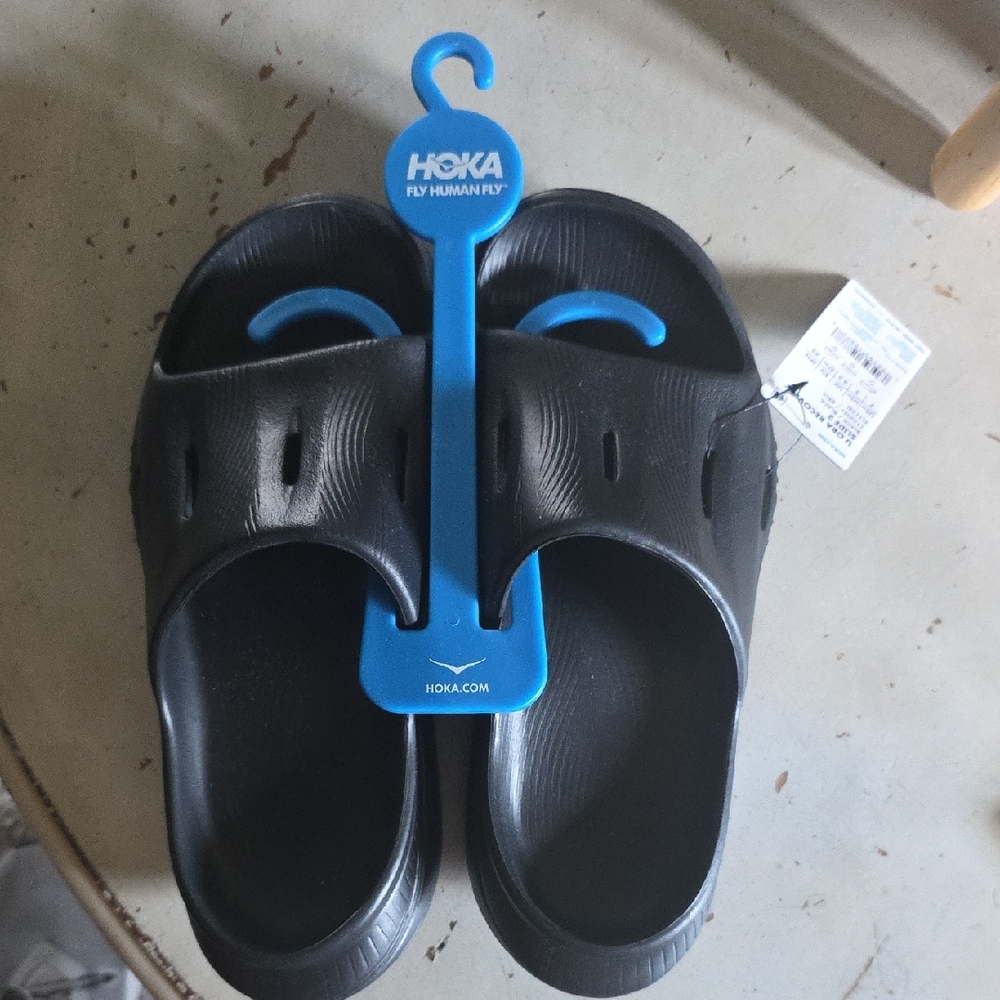 Hoka Black Slide Sandals